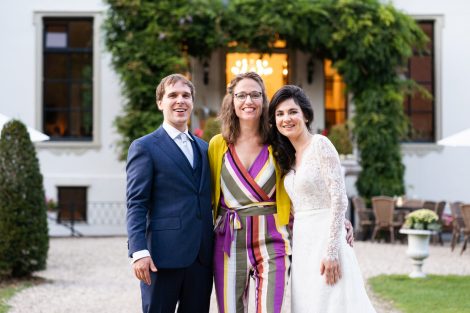 Weddingplanner Margiet Smit met bruidspaar Jiri en Maria